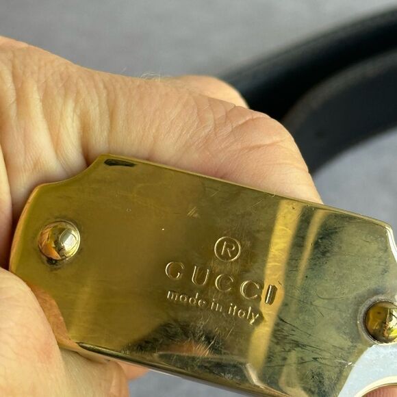 Gucci Guccissima GG Leather Embossed White Belt 146439 80/32 - Picture 5 of 11